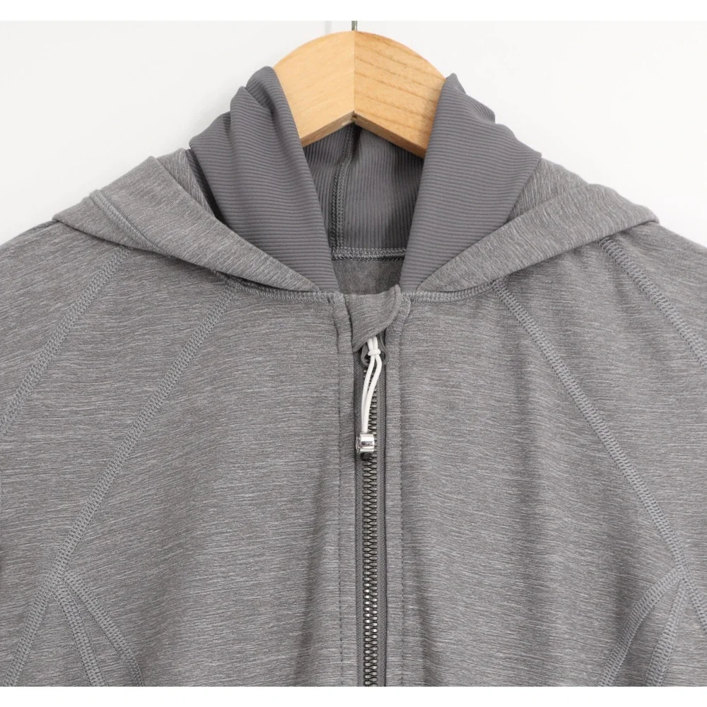Lululemon Women's Sz 10 Daily Practice Hooded Jacket Heathered Slate Gray